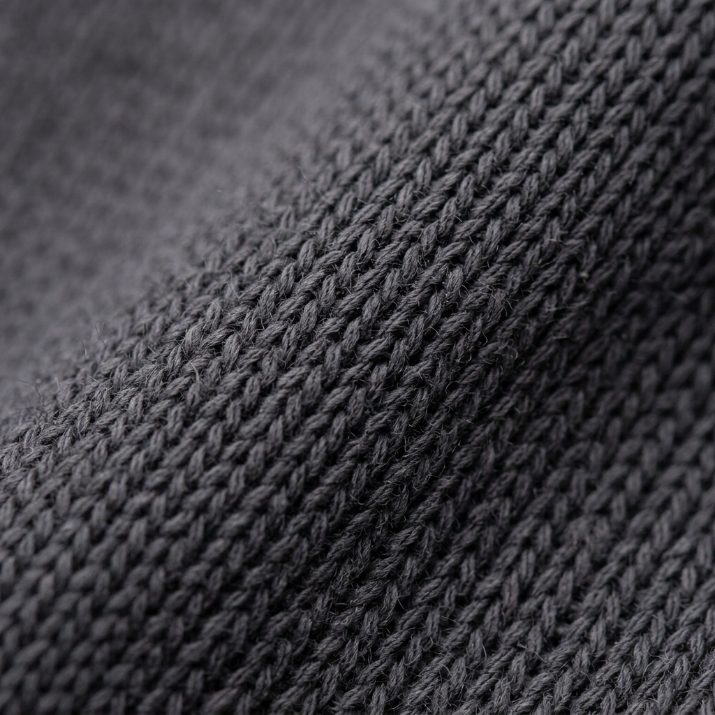 Close-up texture of double-knit Interlock fabric