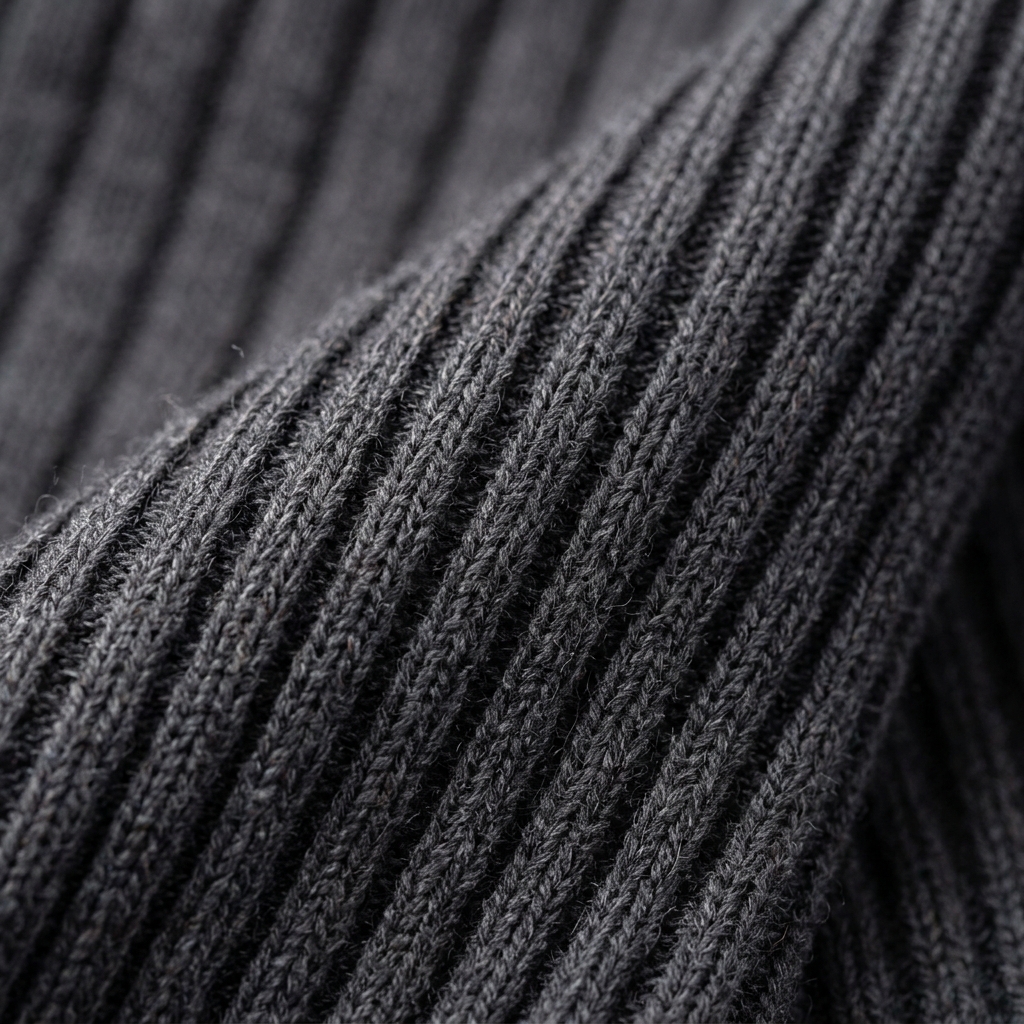 Premium Rib fabric swatch vertical rib stripes close-up